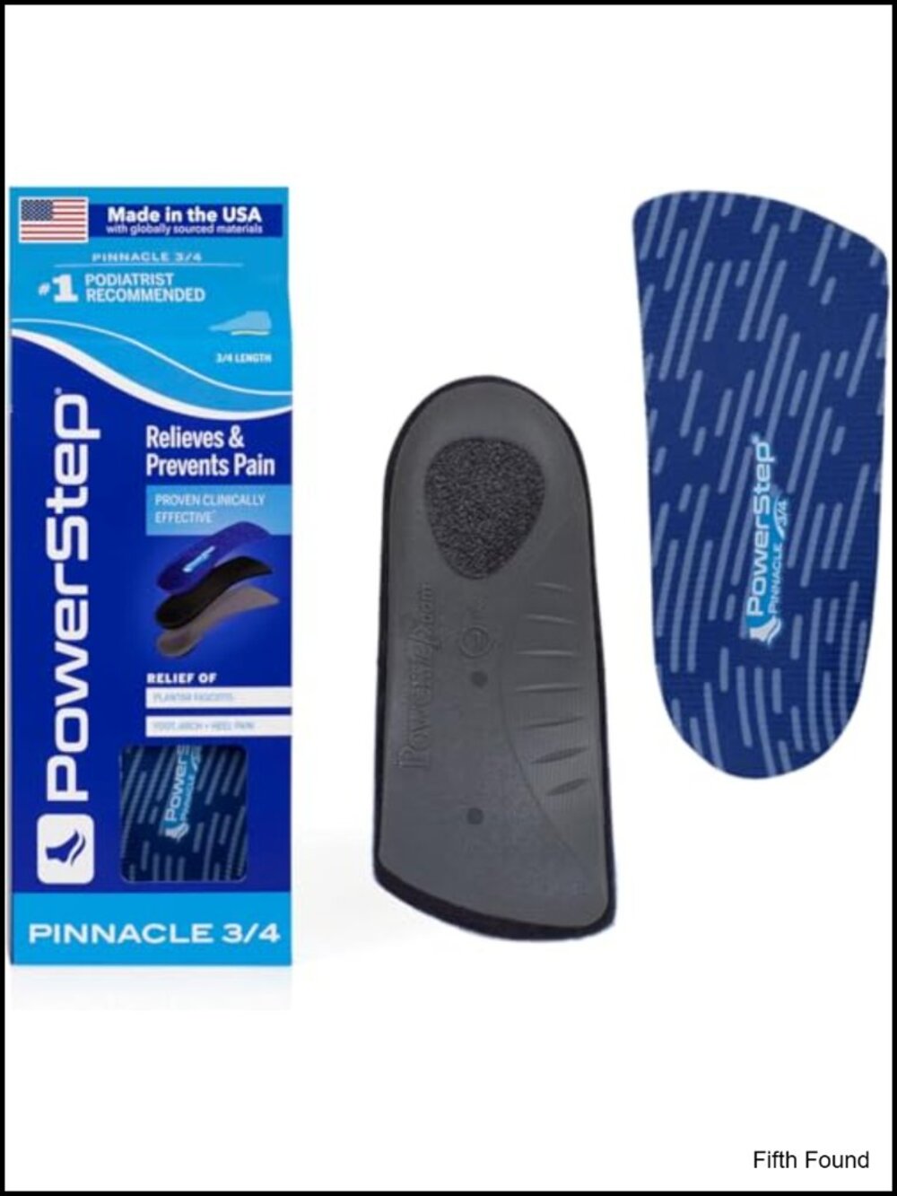 3/4 Length Orthotic Insole Neutral Arch Support Plantar Fasciitis Relief